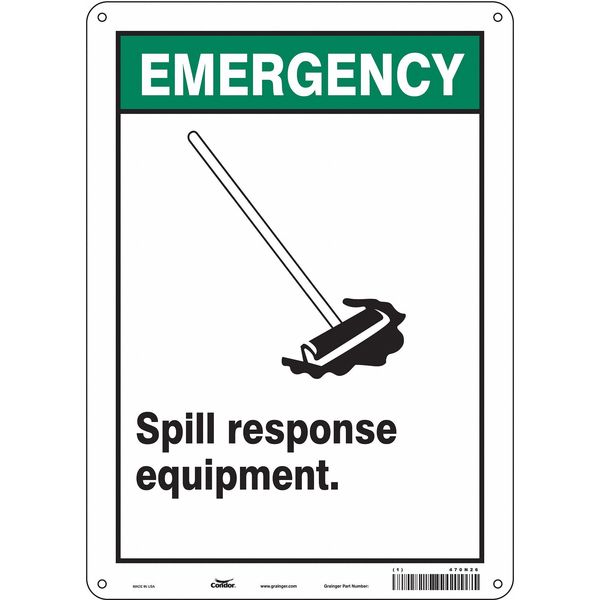 Safety Sign, 14 in Height, 10 in Width, Polyethylene, Vertical Rectangle, English, 470N26