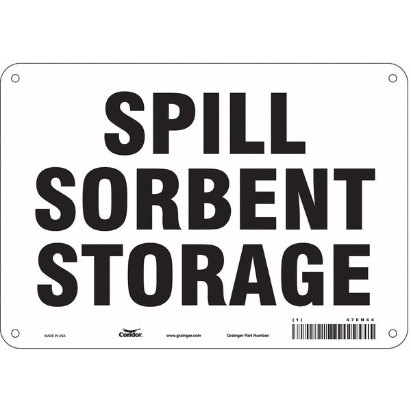 Safety Sign, 7 in Height, 10 in Width, Polyethylene, Vertical Rectangle, English, 470N44