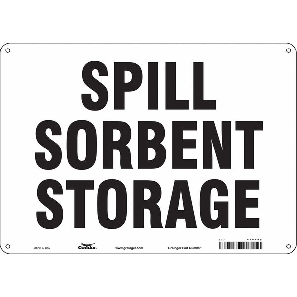 Safety Sign, 10 in Height, 14 in Width, Polyethylene, Horizontal Rectangle, English, 470N45