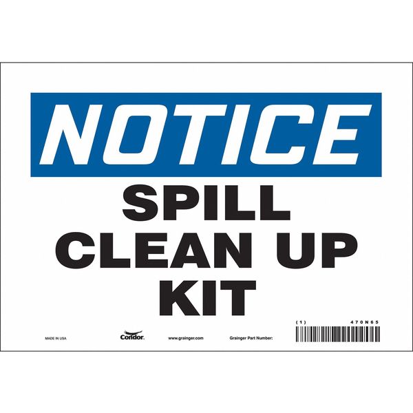 Safety Sign, 7 in Height, 10 in Width, Vinyl, Vertical Rectangle, English, 470N65