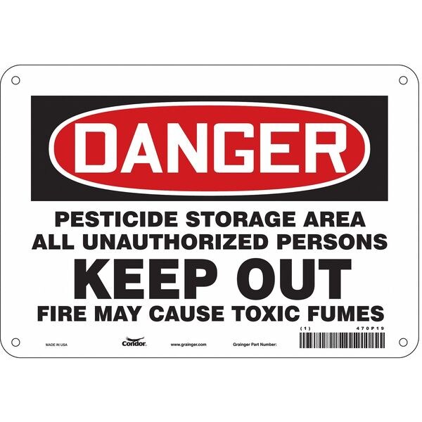 Safety Sign, 7 in Height, 10 in Width, Vinyl, Vertical Rectangle, English, 470P19
