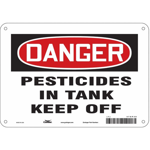 Safety Sign, 7 in Height, 10 in Width, Vinyl, Vertical Rectangle, English, 470P39