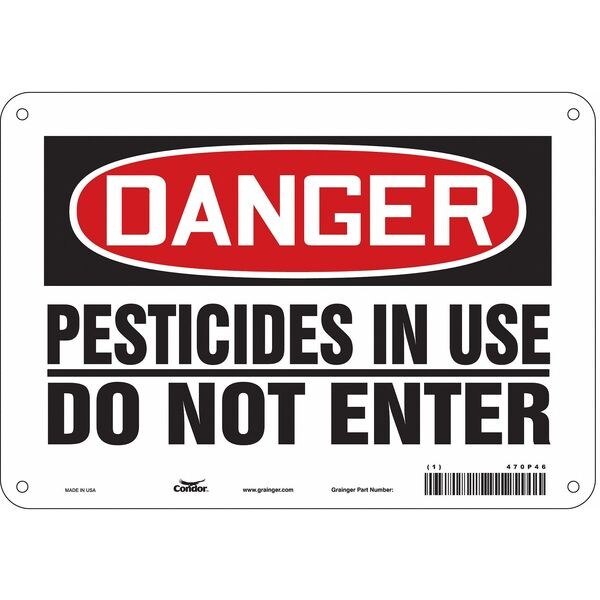 Safety Sign, 7 in Height, 10 in Width, Vinyl, Vertical Rectangle, English, 470P46