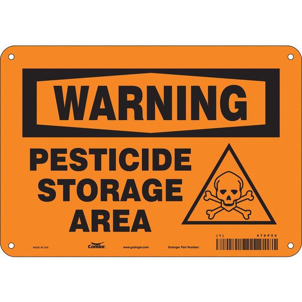 Safety Sign, 7 in Height, 10 in Width, Vinyl, Vertical Rectangle, English, 470P52