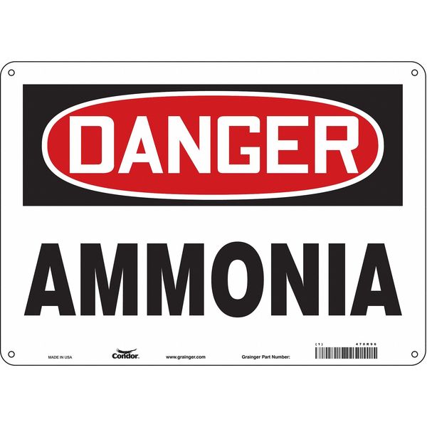 Safety Sign, 10 in Height, 14 in Width, Polyethylene, Horizontal Rectangle, English, 470R96