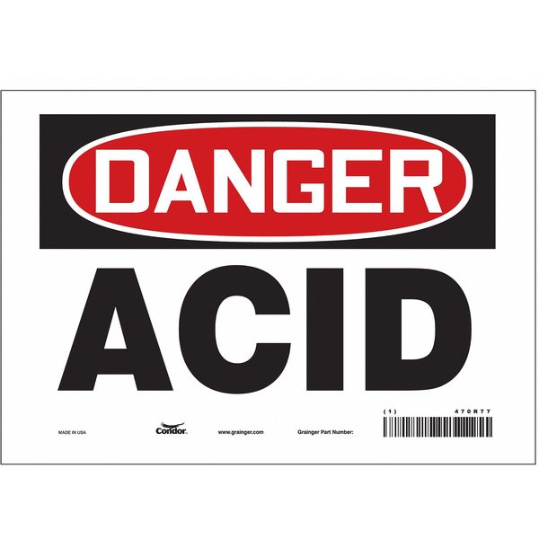Safety Sign, 7 in Height, 10 in Width, Vinyl, Vertical Rectangle, English, 470R77