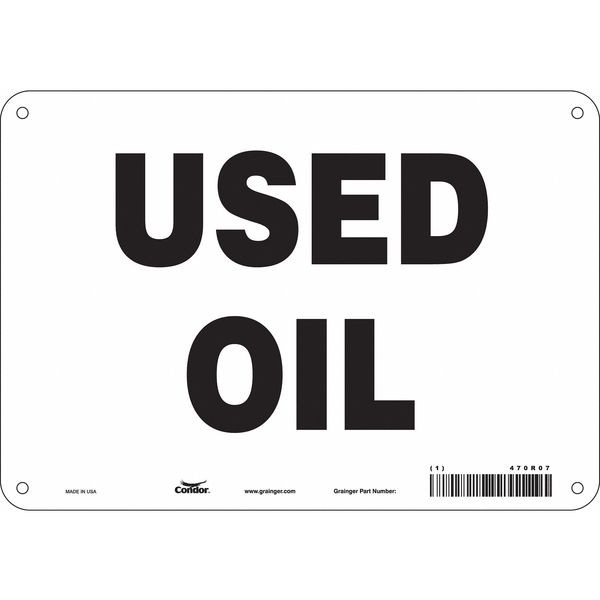 Safety Sign, 7 in Height, 10 in Width, Polyethylene, Vertical Rectangle, English, 470R07
