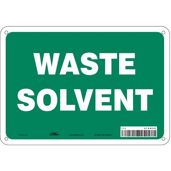 Safety Sign, 7 in Height, 10 in Width, Polyethylene, Vertical Rectangle, English, 470R20