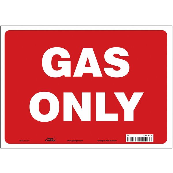Safety Sign, 10 in Height, 14 in Width, Vinyl, Horizontal Rectangle, English, 470R35