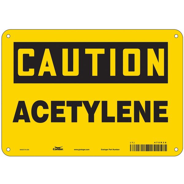 Safety Sign, 7 in Height, 10 in Width, Polyethylene, Vertical Rectangle, English, 470R38