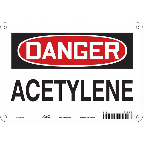 Safety Sign, 7 in Height, 10 in Width, Polyethylene, Vertical Rectangle, English, 470R53