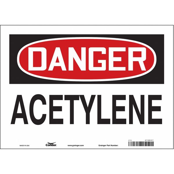 Safety Sign, 10 in Height, 14 in Width, Vinyl, Horizontal Rectangle, English, 470R57