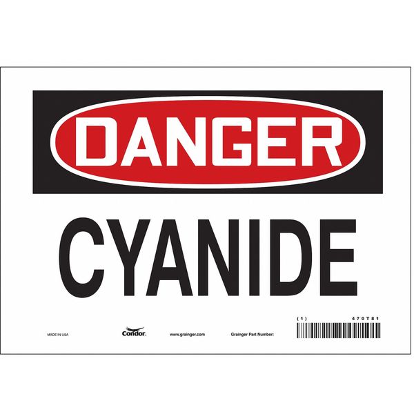 Safety Sign, 7 in Height, 10 in Width, Vinyl, Vertical Rectangle, English, 470T81