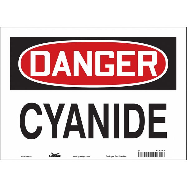 Safety Sign, 10 in Height, 14 in Width, Vinyl, Horizontal Rectangle, English, 470T82