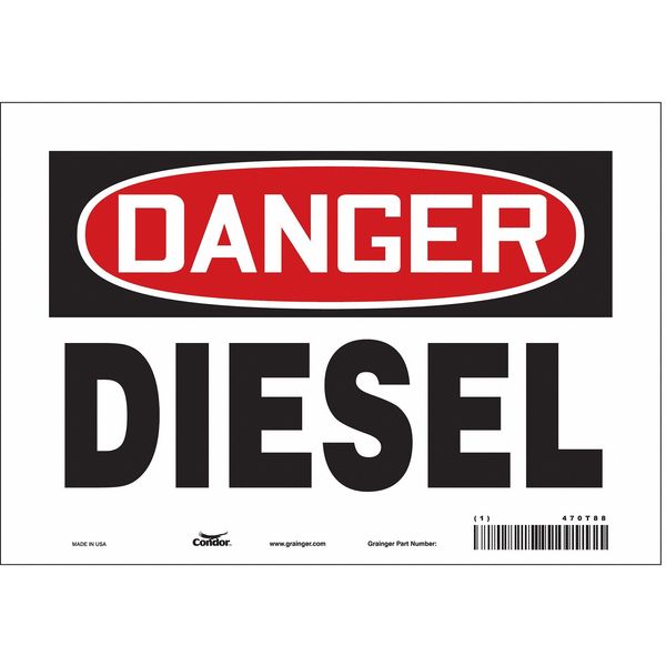 Safety Sign, 7 in Height, 10 in Width, Vinyl, Vertical Rectangle, English, 470T88