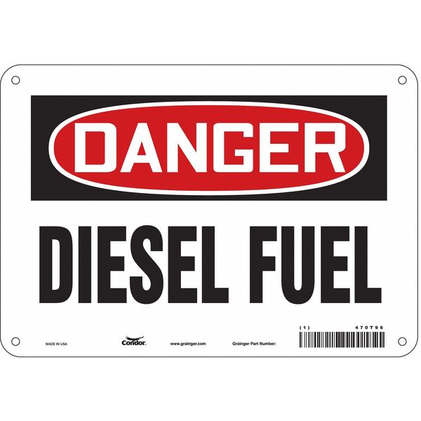 Safety Sign, 7 in Height, 10 in Width, Polyethylene, Vertical Rectangle, English, 470T96