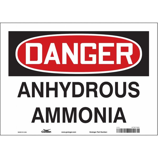 Safety Sign, 10 in Height, 14 in Width, Vinyl, Horizontal Rectangle, English, 470T06