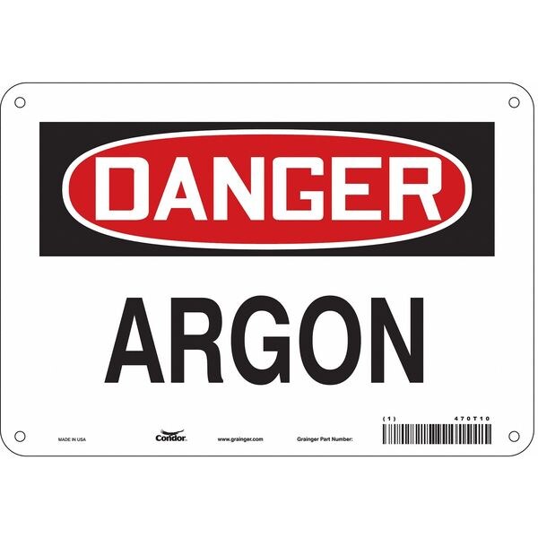 Safety Sign, 7 in Height, 10 in Width, Polyethylene, Vertical Rectangle, English, 470T10