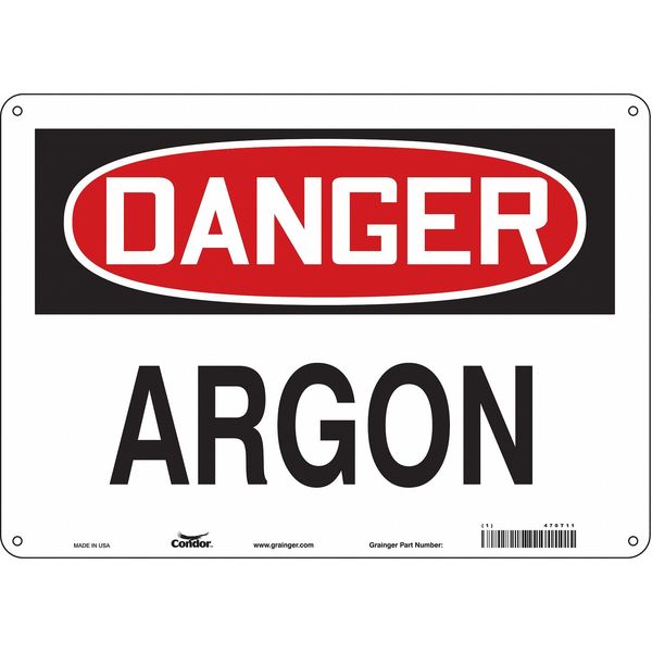 Safety Sign, 10 in Height, 14 in Width, Polyethylene, Horizontal Rectangle, English, 470T11