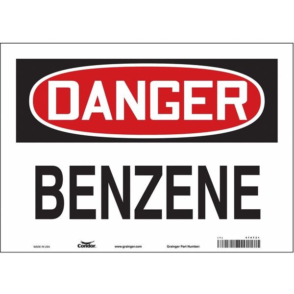 Safety Sign, 10 in Height, 14 in Width, Vinyl, Horizontal Rectangle, English, 470T21