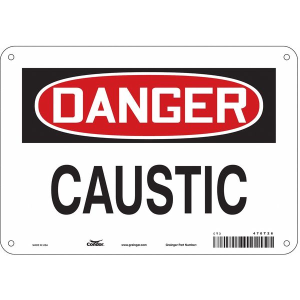 Safety Sign, 7 in Height, 10 in Width, Polyethylene, Vertical Rectangle, English, 470T26