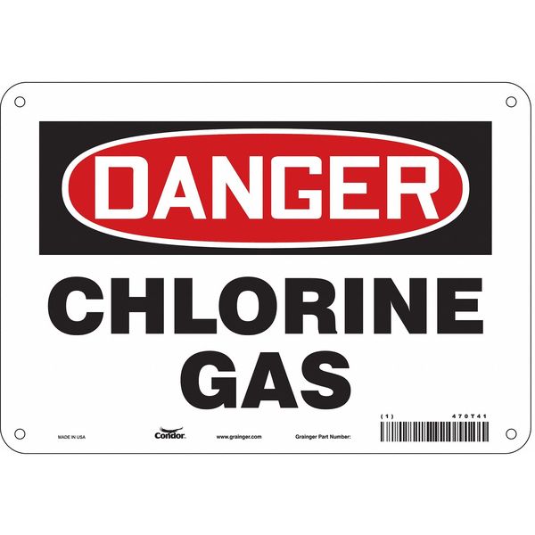 Safety Sign, 7 in Height, 10 in Width, Polyethylene, Vertical Rectangle, English, 470T41