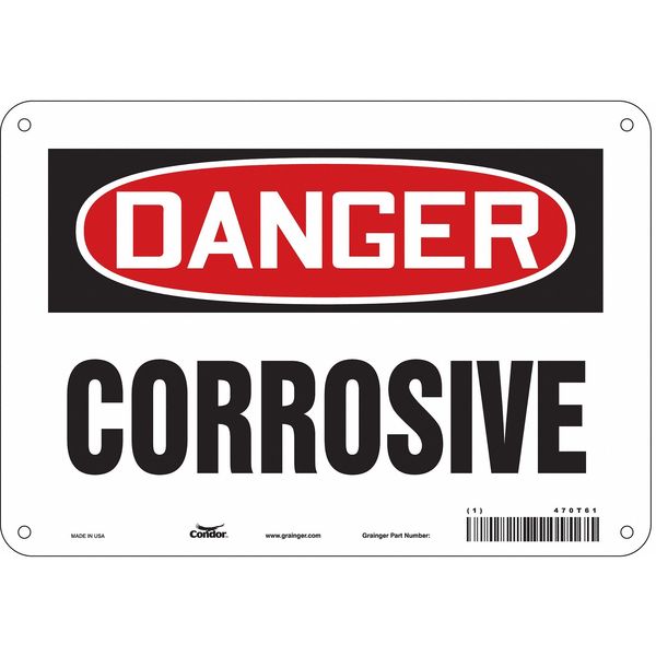 Safety Sign, 7 in Height, 10 in Width, Polyethylene, Vertical Rectangle, English, 470T61