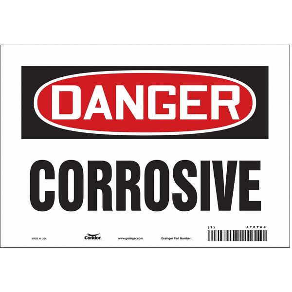 Safety Sign, 7 in Height, 10 in Width, Vinyl, Vertical Rectangle, English, 470T64