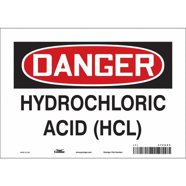 Safety Sign, 7 in Height, 10 in Width, Vinyl, Vertical Rectangle, English, 470U80
