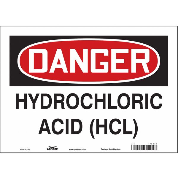 Safety Sign, 10 in Height, 14 in Width, Vinyl, Horizontal Rectangle, English, 470U81