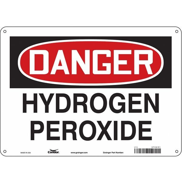 Safety Sign, 10 in Height, 14 in Width, Polyethylene, Horizontal Rectangle, English, 470U91