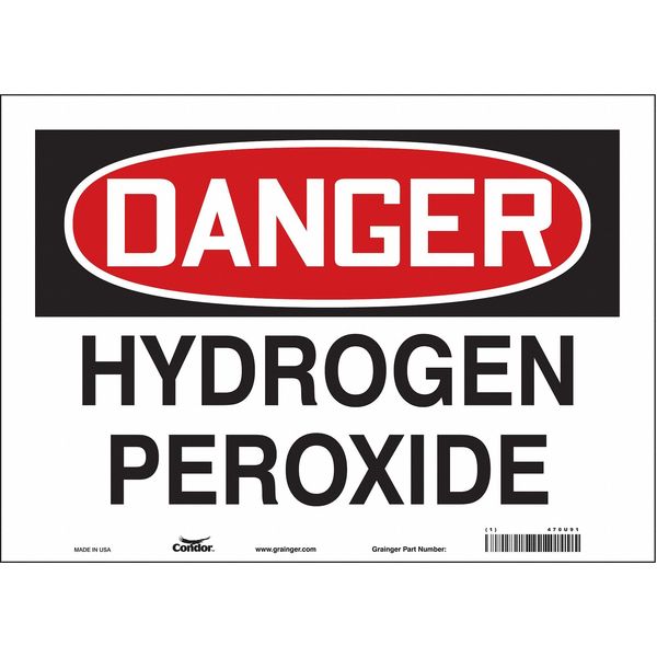 Safety Sign, 10 in Height, 14 in Width, Vinyl, Horizontal Rectangle, English, 470U93