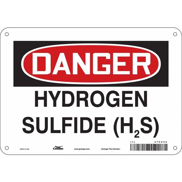 Safety Sign, 7 in Height, 10 in Width, Polyethylene, Vertical Rectangle, English, 470U98
