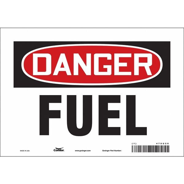 Safety Sign, 7 in Height, 10 in Width, Vinyl, Vertical Rectangle, English, 470U20