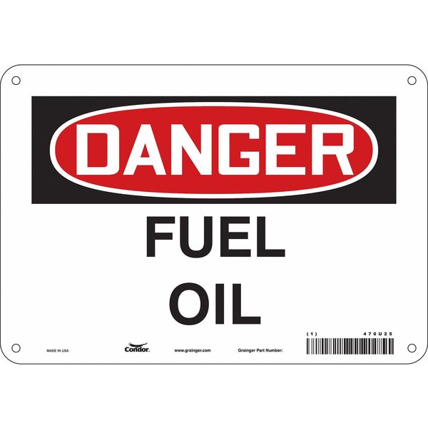 Safety Sign, 7 in Height, 10 in Width, Polyethylene, Vertical Rectangle, English, 470U25