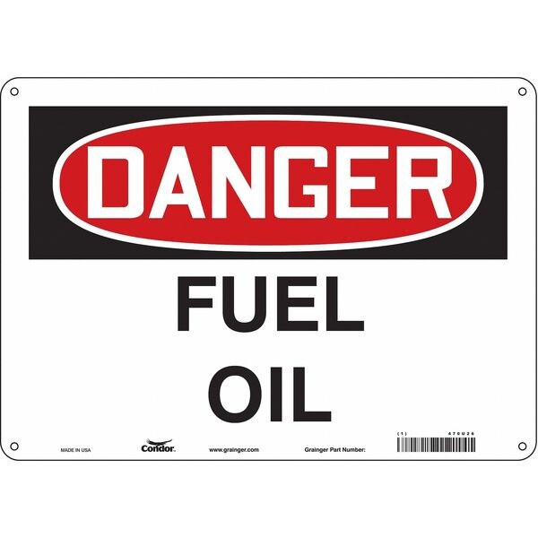 Safety Sign, 10 in Height, 14 in Width, Polyethylene, Horizontal Rectangle, English, 470U26