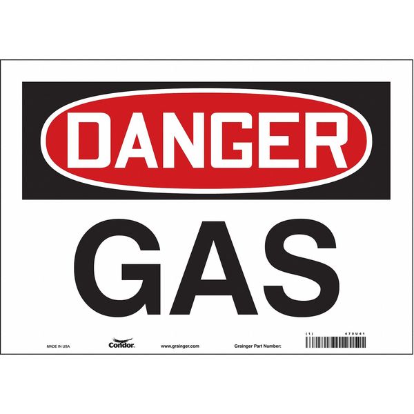 Safety Sign, 10 in Height, 14 in Width, Vinyl, Horizontal Rectangle, English, 470U41