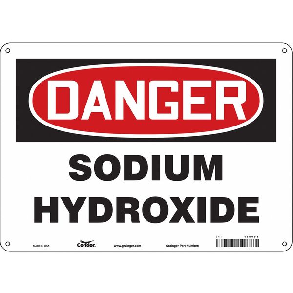 Safety Sign, 10 in Height, 14 in Width, Polyethylene, Horizontal Rectangle, English, 470V94