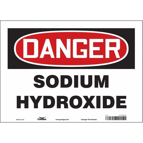 Safety Sign, 10 in Height, 14 in Width, Vinyl, Horizontal Rectangle, English, 470V96