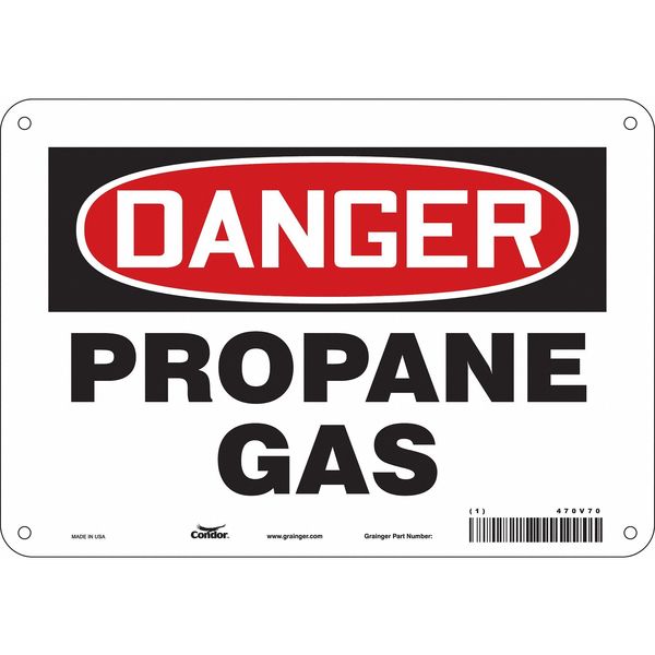 Safety Sign, 7 in Height, 10 in Width, Polyethylene, Vertical Rectangle, English, 470V70