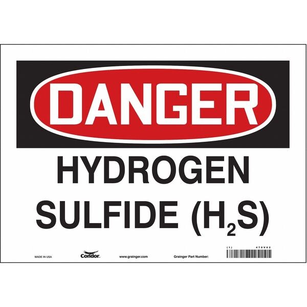 Safety Sign, 10 in Height, 14 in Width, Vinyl, Horizontal Rectangle, English, 470V02