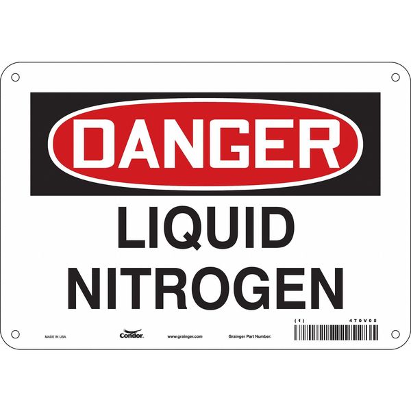 Safety Sign, 7 in Height, 10 in Width, Polyethylene, Vertical Rectangle, English, 470V05