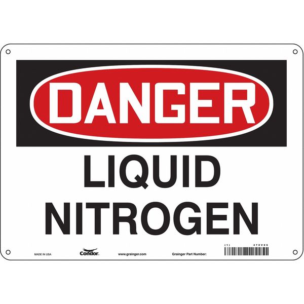 Safety Sign, 10 in Height, 14 in Width, Polyethylene, Horizontal Rectangle, English, 470V06