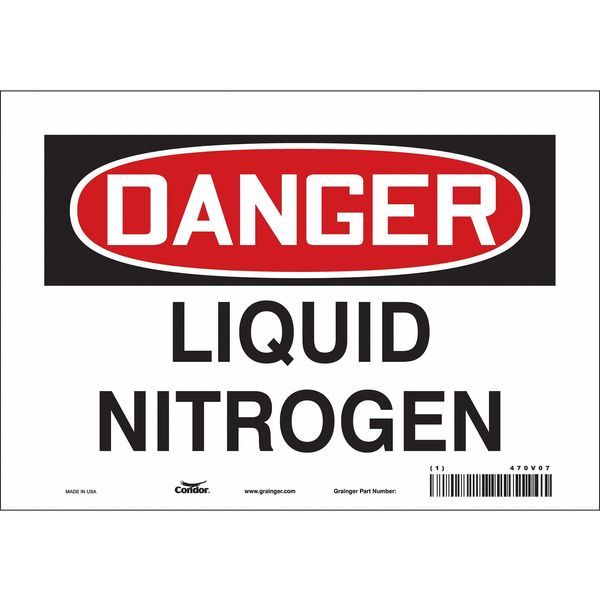 Safety Sign, 7 in Height, 10 in Width, Vinyl, Vertical Rectangle, English, 470V07