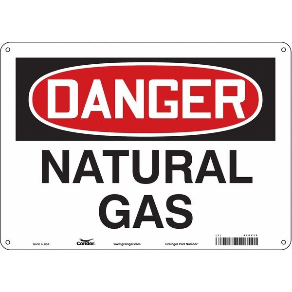 Safety Sign, 10 in Height, 14 in Width, Polyethylene, Horizontal Rectangle, English, 470V12