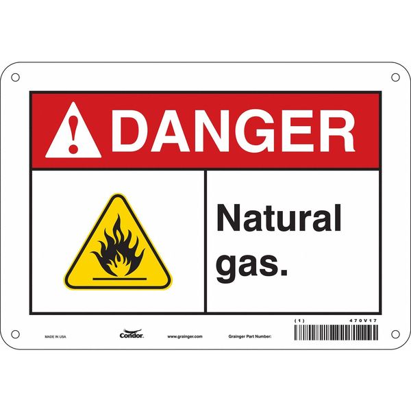 Safety Sign, 7 in Height, 10 in Width, Polyethylene, Vertical Rectangle, English, 470V17