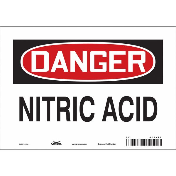 Safety Sign, 7 in Height, 10 in Width, Vinyl, Vertical Rectangle, English, 470V26