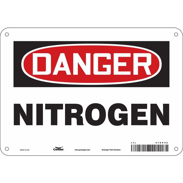 Safety Sign, 7 in Height, 10 in Width, Polyethylene, Vertical Rectangle, English, 470V32