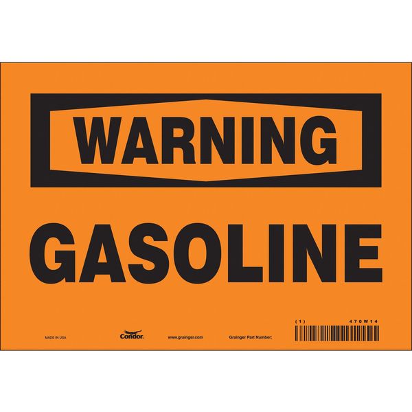 Safety Sign, 7 in Height, 10 in Width, Vinyl, Vertical Rectangle, English, 470W14