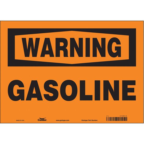 Safety Sign, 10 in Height, 14 in Width, Vinyl, Horizontal Rectangle, English, 470W15